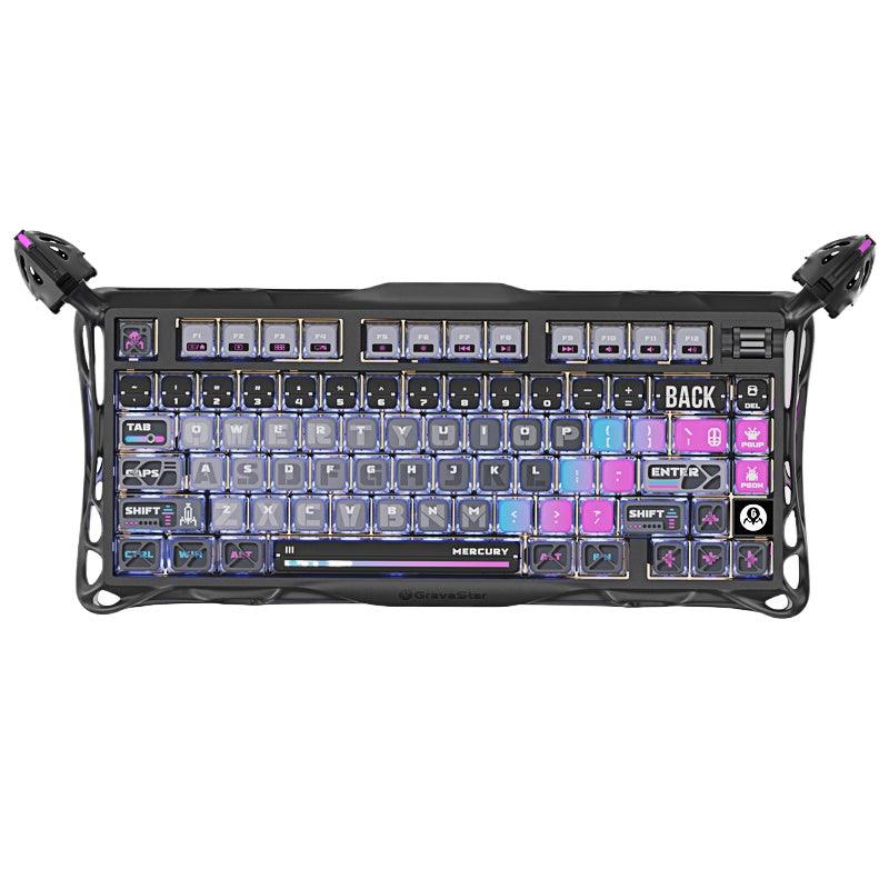 GravaStar Mercury K1 Pro mechanical keyboard, RGB lighting, precision switches, top gaming gift for boyfriend.