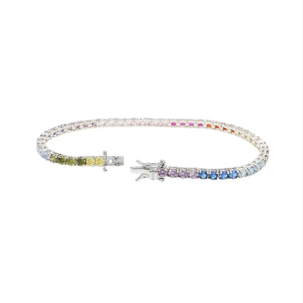 GRGR Rainbow Color Tennis Bracelet – rainbow color tennis bracelet, stylish unisex gift | Colorful and stylish gift for him