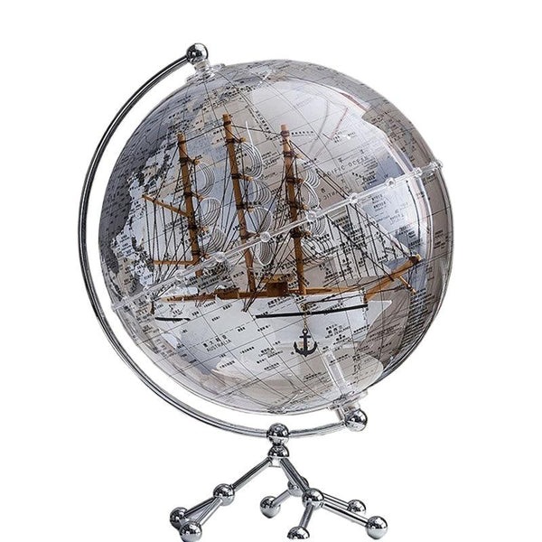 CHUXIANG illuminated transparent globe, LED world map decor, perfect creative gift for boyfriend.