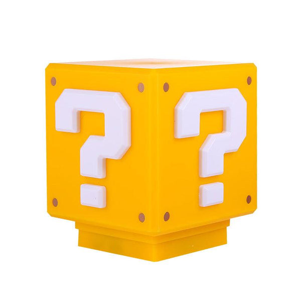 NOFUN Mario question block lamp, interactive gaming decor, must-have gift for gamer boyfriends.