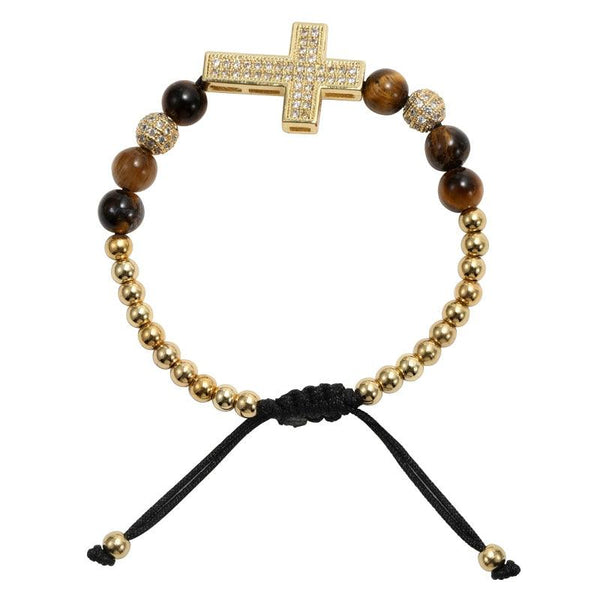 GRGR Gold-plated Cross Bracelet – gold-plated cross bracelet, elegant Christian jewelry | Classic and timeless boyfriend jewelry