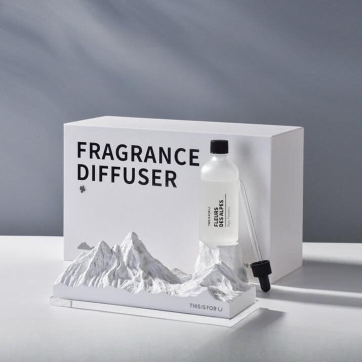 THISISFORU Alps reed diffuser set, nature-inspired fragrance, stylish home decor gift for him.