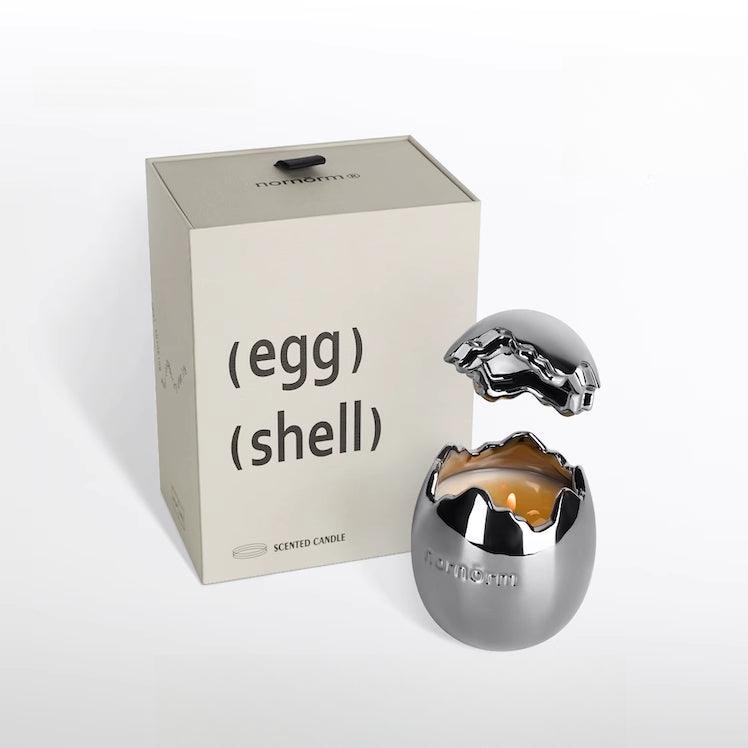 NORNORM eggshell scented candle, minimalist design, soothing fragrance, perfect creative gift for him.