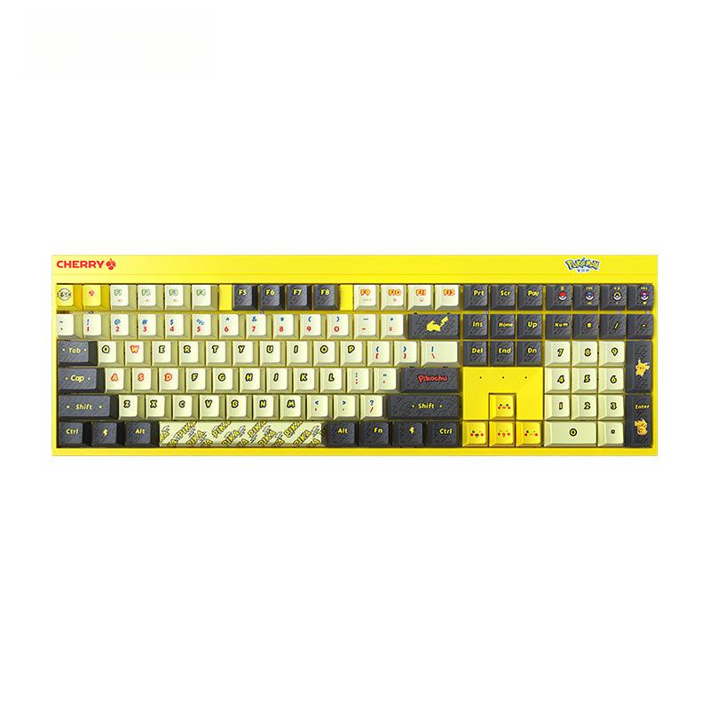 CHERRY MX3.0S Pikachu mechanical keyboard, limited edition gaming gear, best Pokémon gift for him.