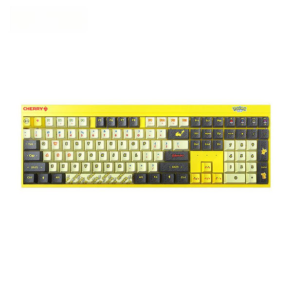 CHERRY MX3.0S Pikachu mechanical keyboard, limited edition gaming gear, best Pokémon gift for him.