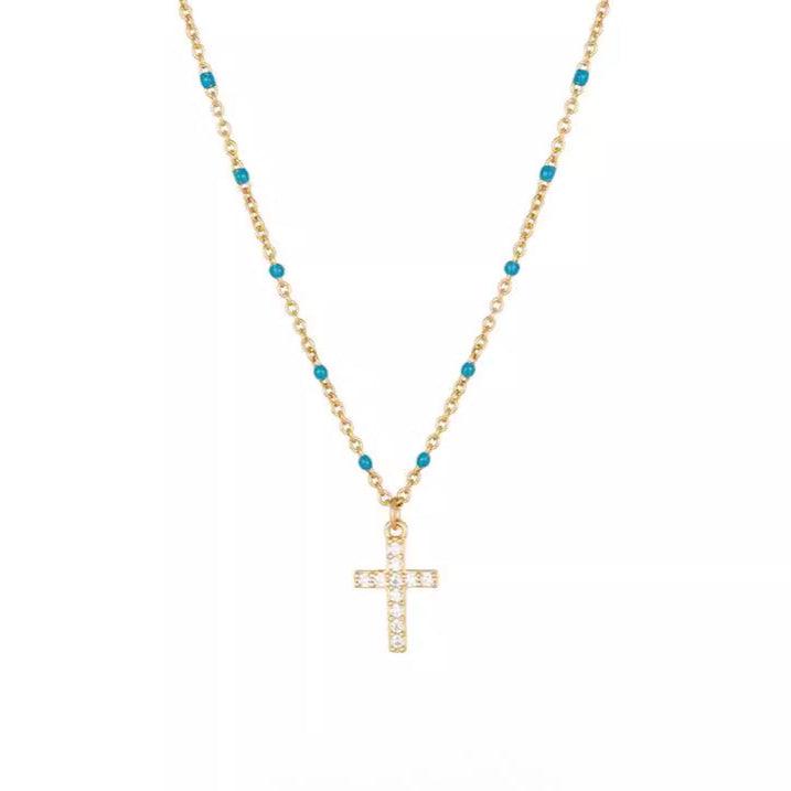 KREAM Full Diamond Cross Pendant Necklace – full diamond cross pendant, luxurious boyfriend gift | Luxurious and eye-catching boyfriend gift