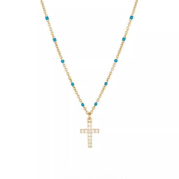 KREAM Full Diamond Cross Pendant Necklace – full diamond cross pendant, luxurious boyfriend gift | Luxurious and eye-catching boyfriend gift